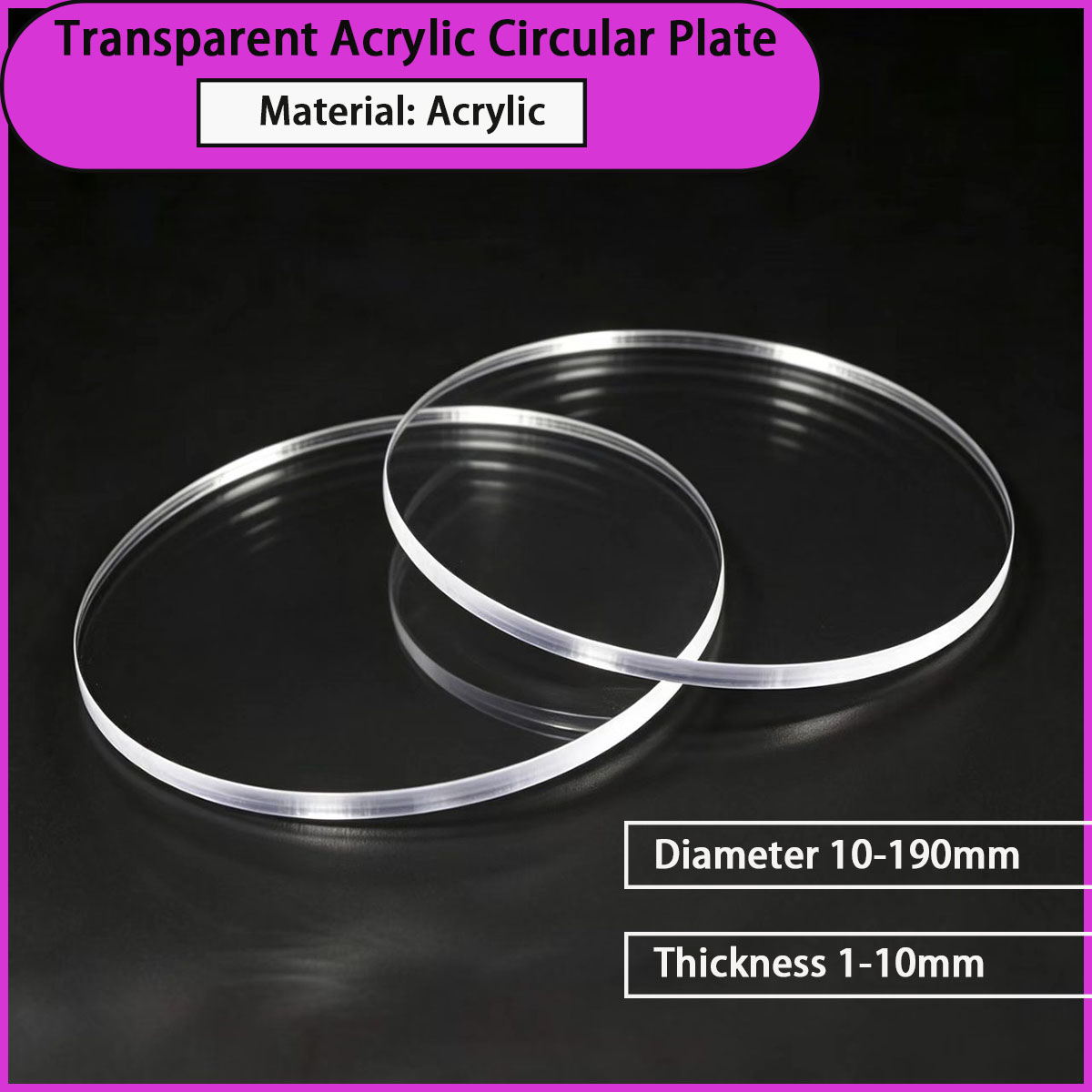 Transparent acrylic circular p - Power Tools Windows 10 ulasan dan harga