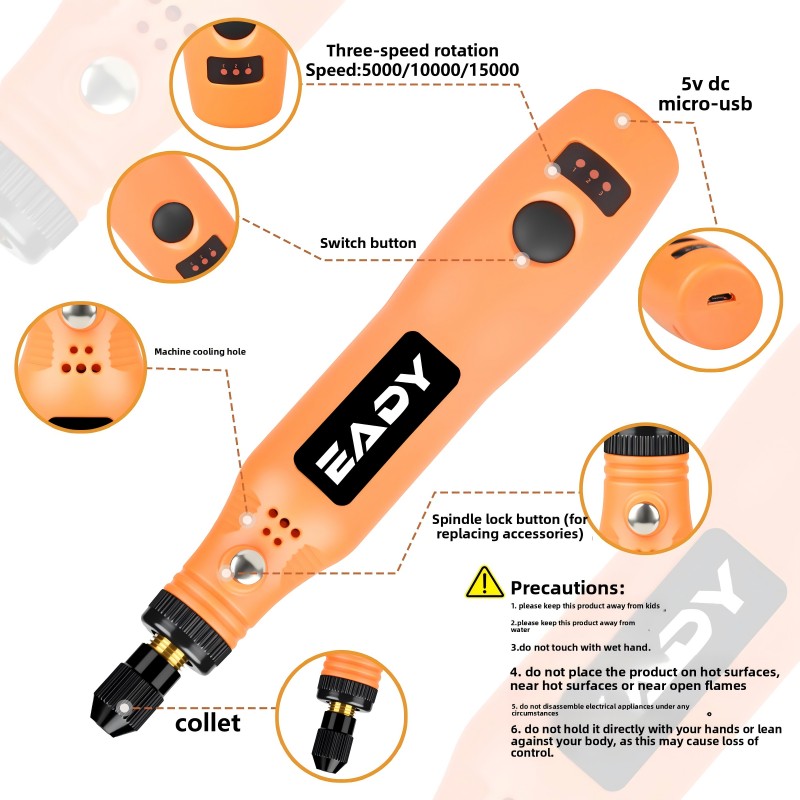 USB Cordless Rotary Tool Kit – - Power Tools Icon ulasan dan harga