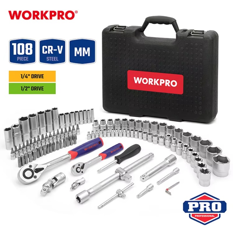 108pcs Professional Mechanics  - Power Tools And Hand Tools ulasan dan harga