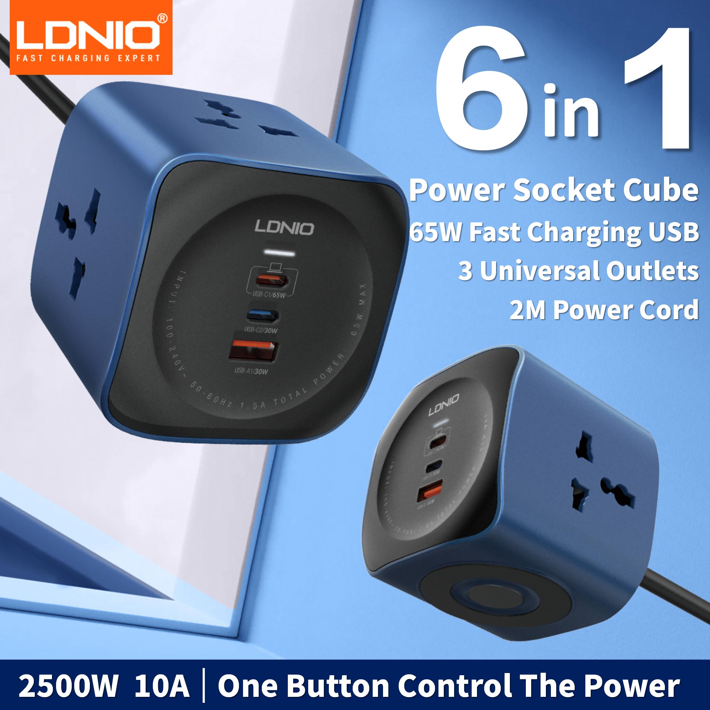 Cube Power Strip LDNIO 65W Cha - Power Tools Uk ulasan dan harga