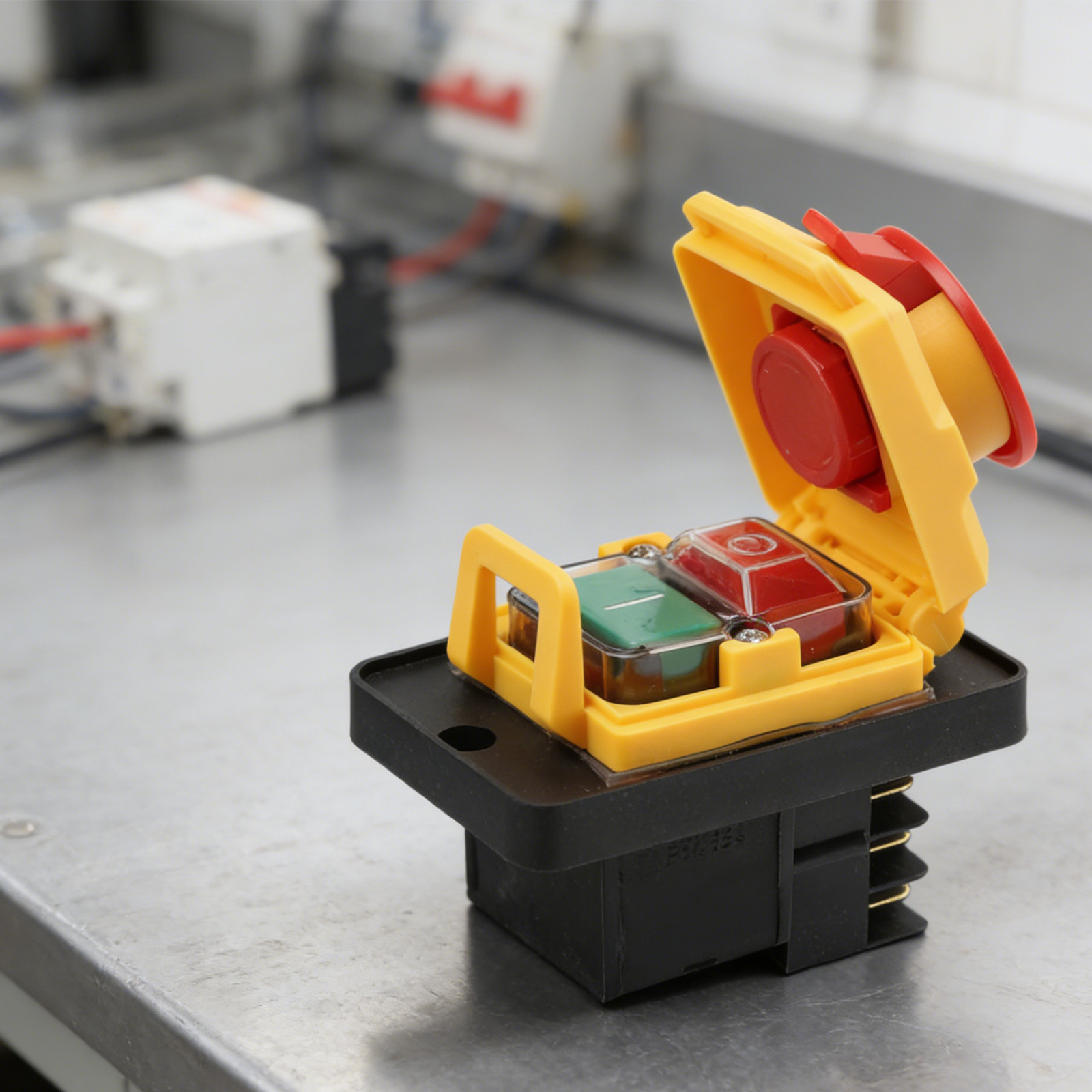 220V Pushbutton Switch Industr - Power Tools Yellow ulasan dan harga