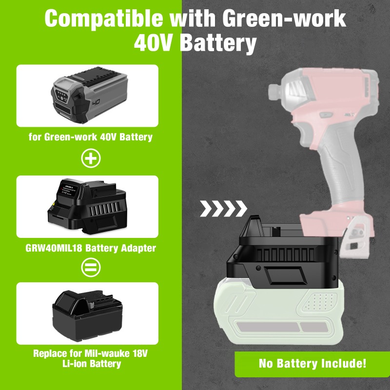GRW40MIL18 Battery Adapter Con - Power Tools Milwaukee ulasan dan harga